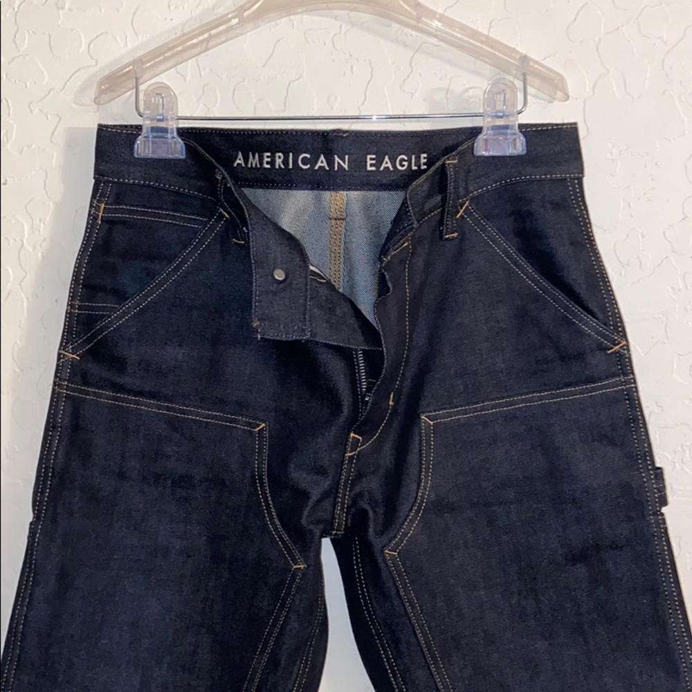 American Eagle selvage raw denim Carpenter pant 30